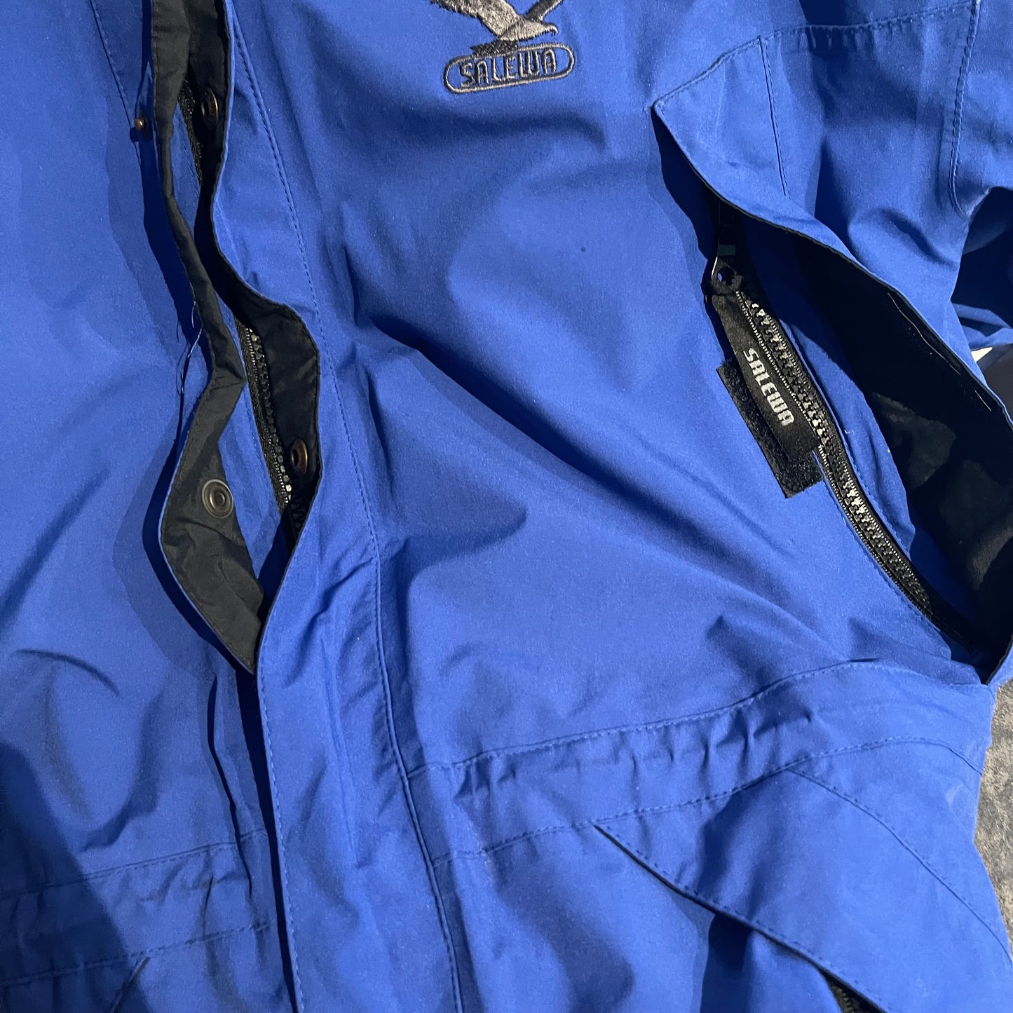 Regen Jacke von Salewa (M Herren) Goretex wasser-, winddicht blau