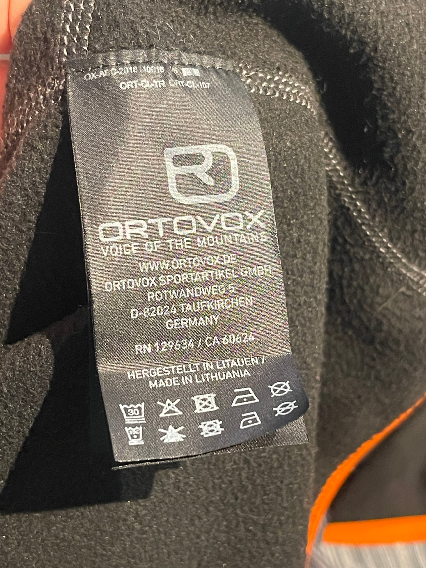 Merino Jacke Ortovox (XL Herren) Fleece Hoodie grau orange