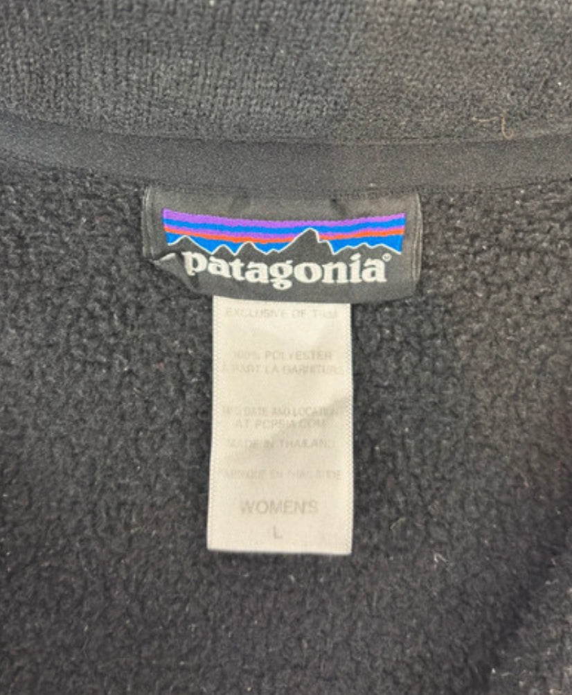 Patagonia Fleece Pullover (M bis L Damen) Better Sweater schwarz