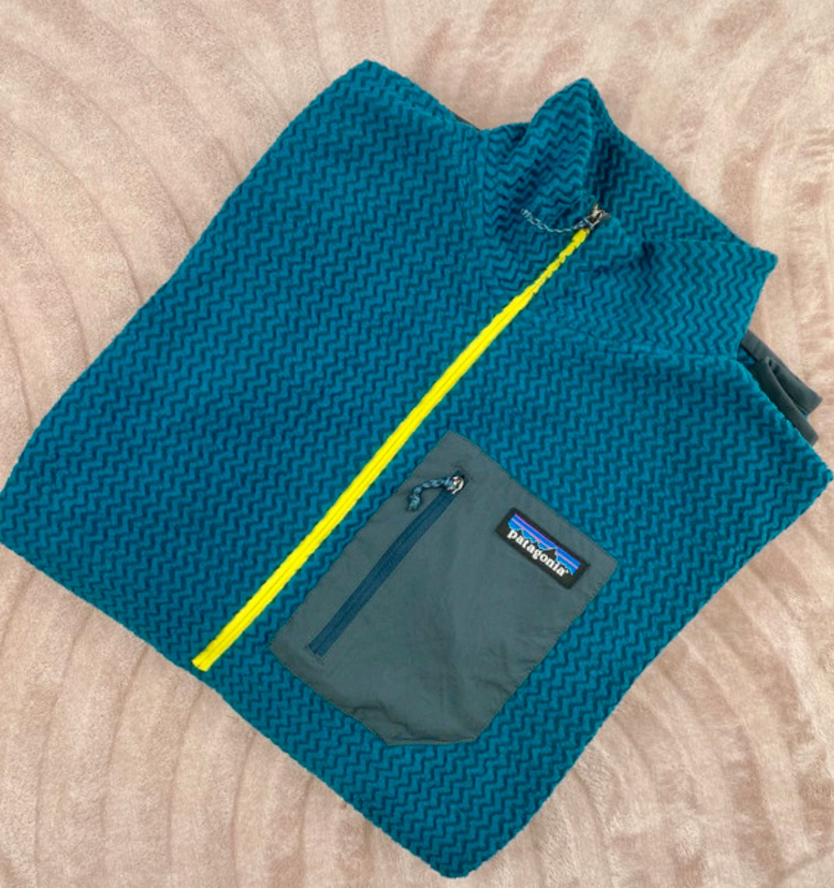 Patagonia R1 Air Fleece Zip-Neck (M Herren) Pullover blau