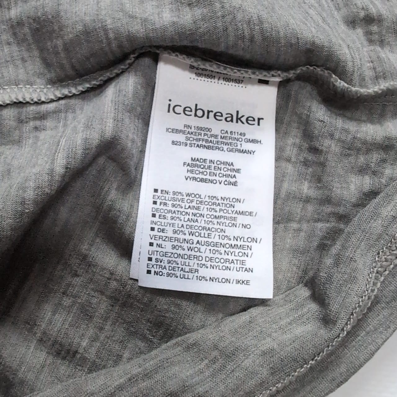T-Shirt von Icebreaker Merino (M Damen) grau Blume