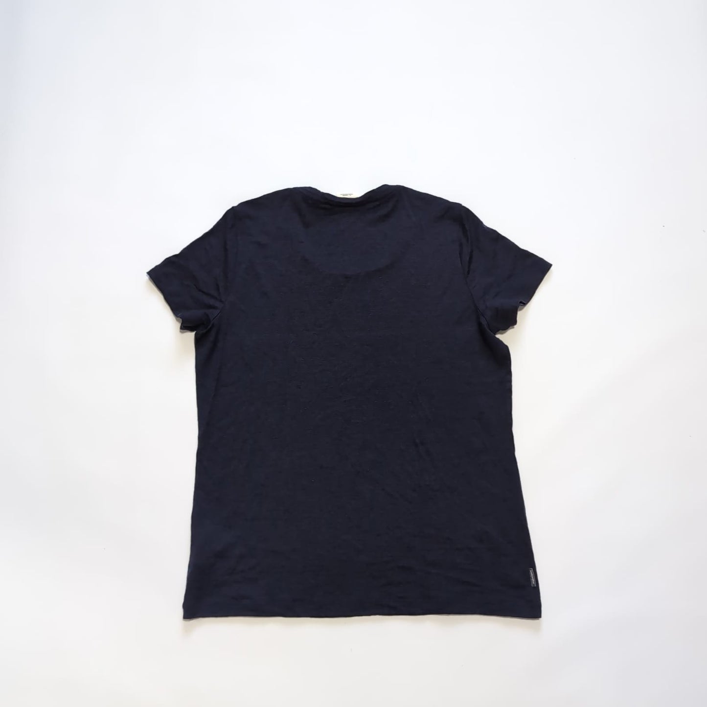 Merino T-Shirt von Icebreaker ( XL Damen ) dunkelblau Brust Print