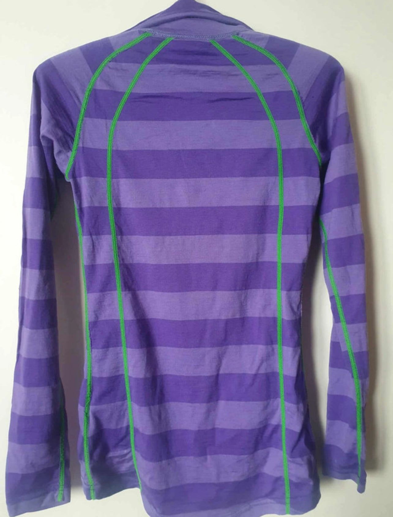 Merino Zip Longsleeve von Bergans (XS Damen) lila gestreift