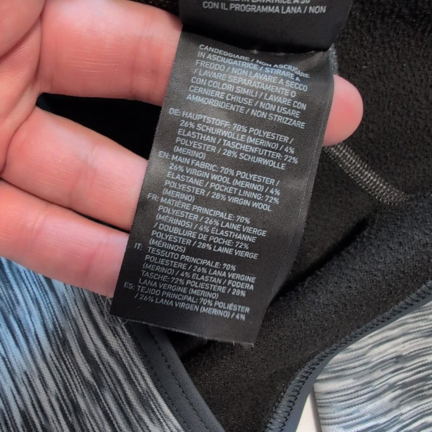 Jacke Ortovox Merino inside (L Herren) Fleece Hoodie grau meliert