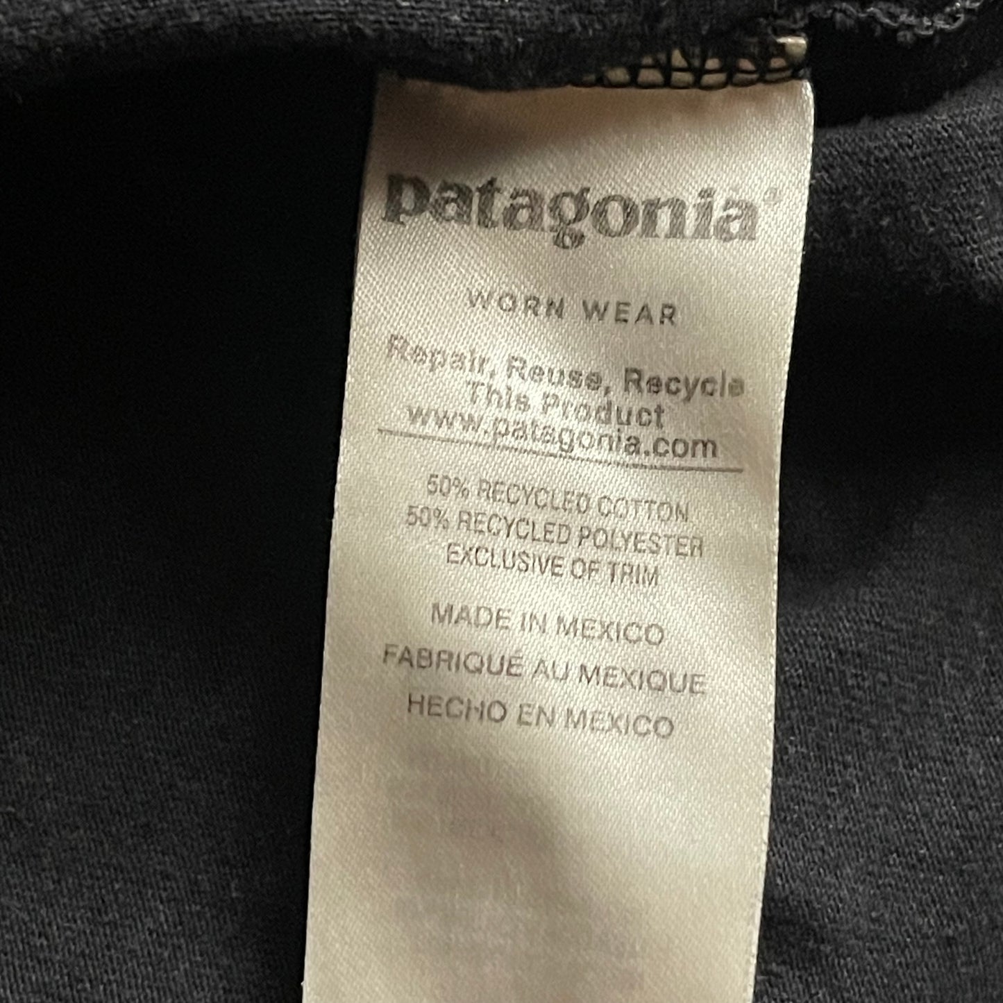 Longsleeve von Patagonia (M Herren) schwarz mit Backprint
