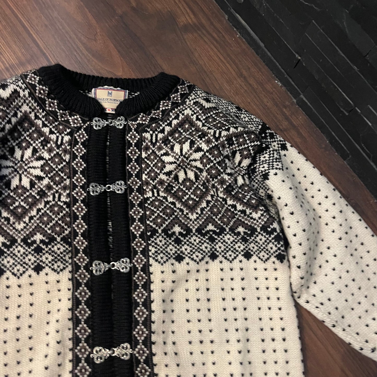 Strickjacke von Dale of Norway (M Herren) schwarz-weiß-braun