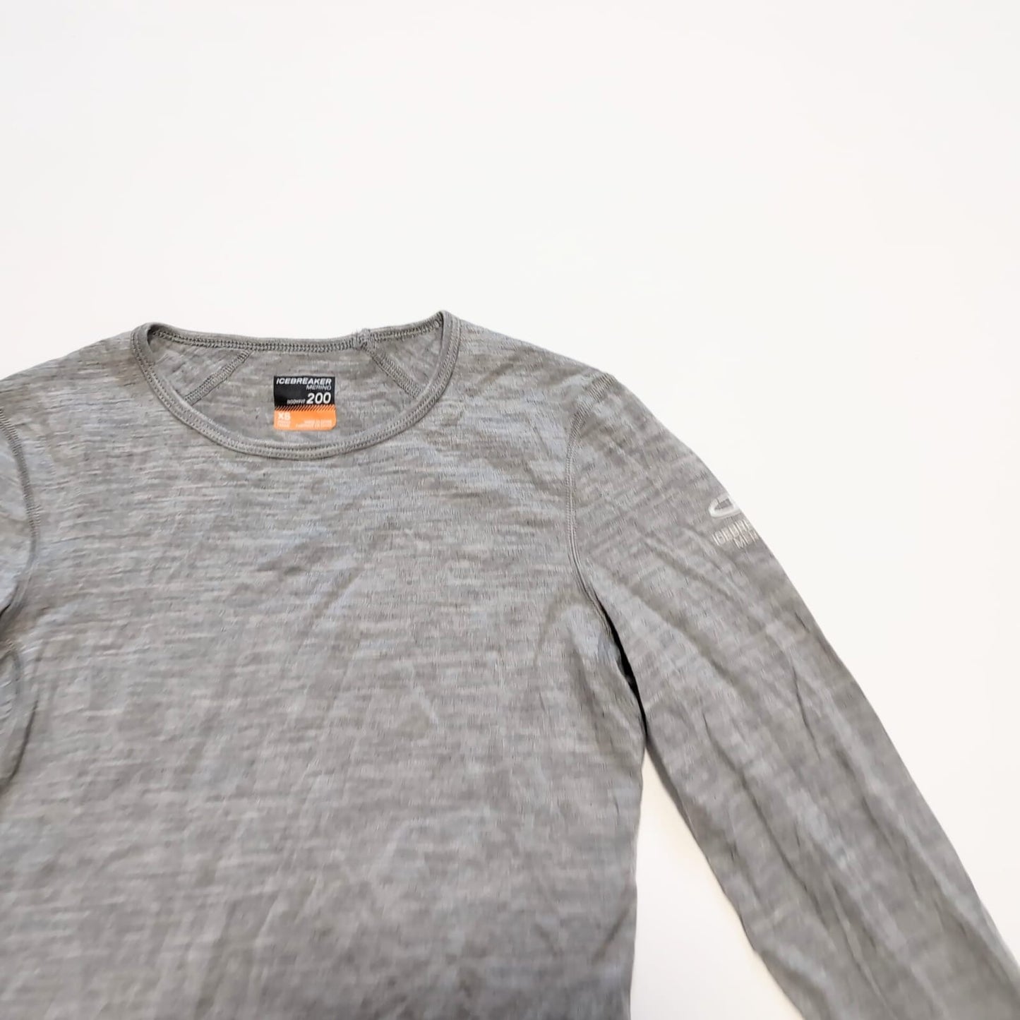 Longsleeve Icebreaker (XS Damen ) Merino 200 Baselayer grau Print