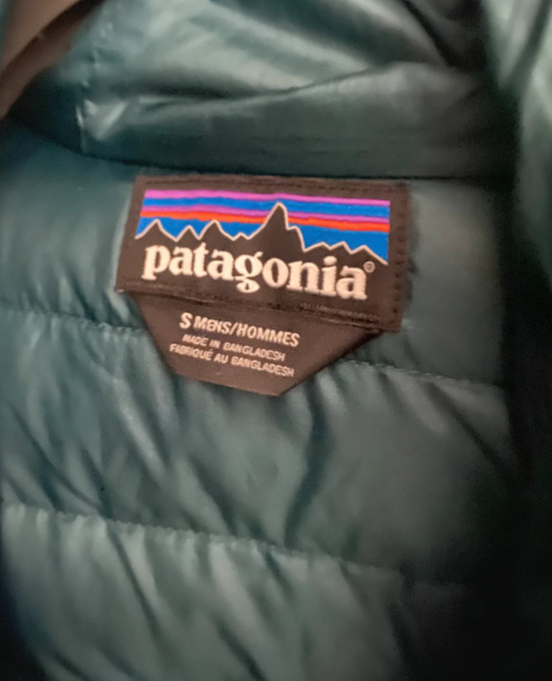 Patagonia Daunen Jacke (Herren S) türkis mit Kapuze
