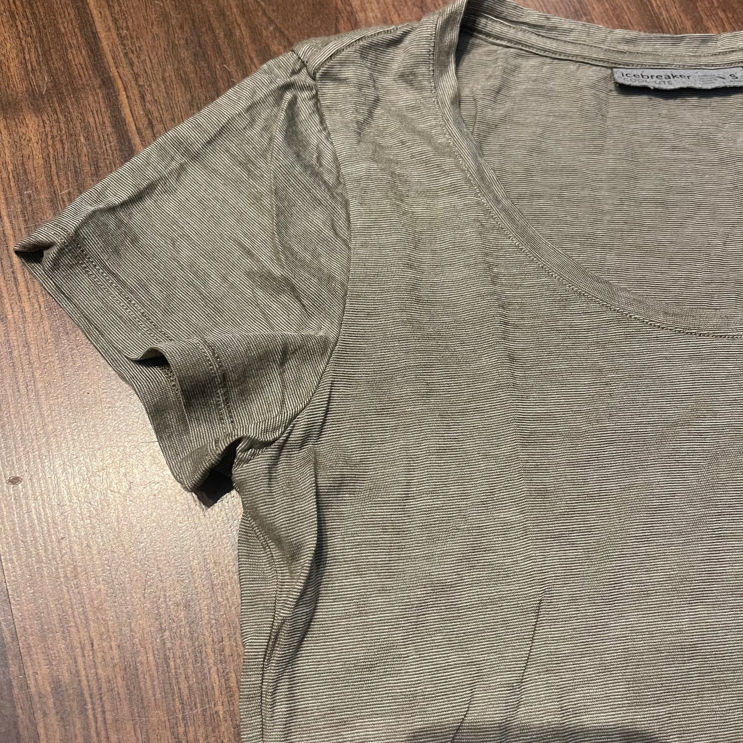 Kurzarm T-Shirt von Icebreaker Merino (S Damen) khaki meliert