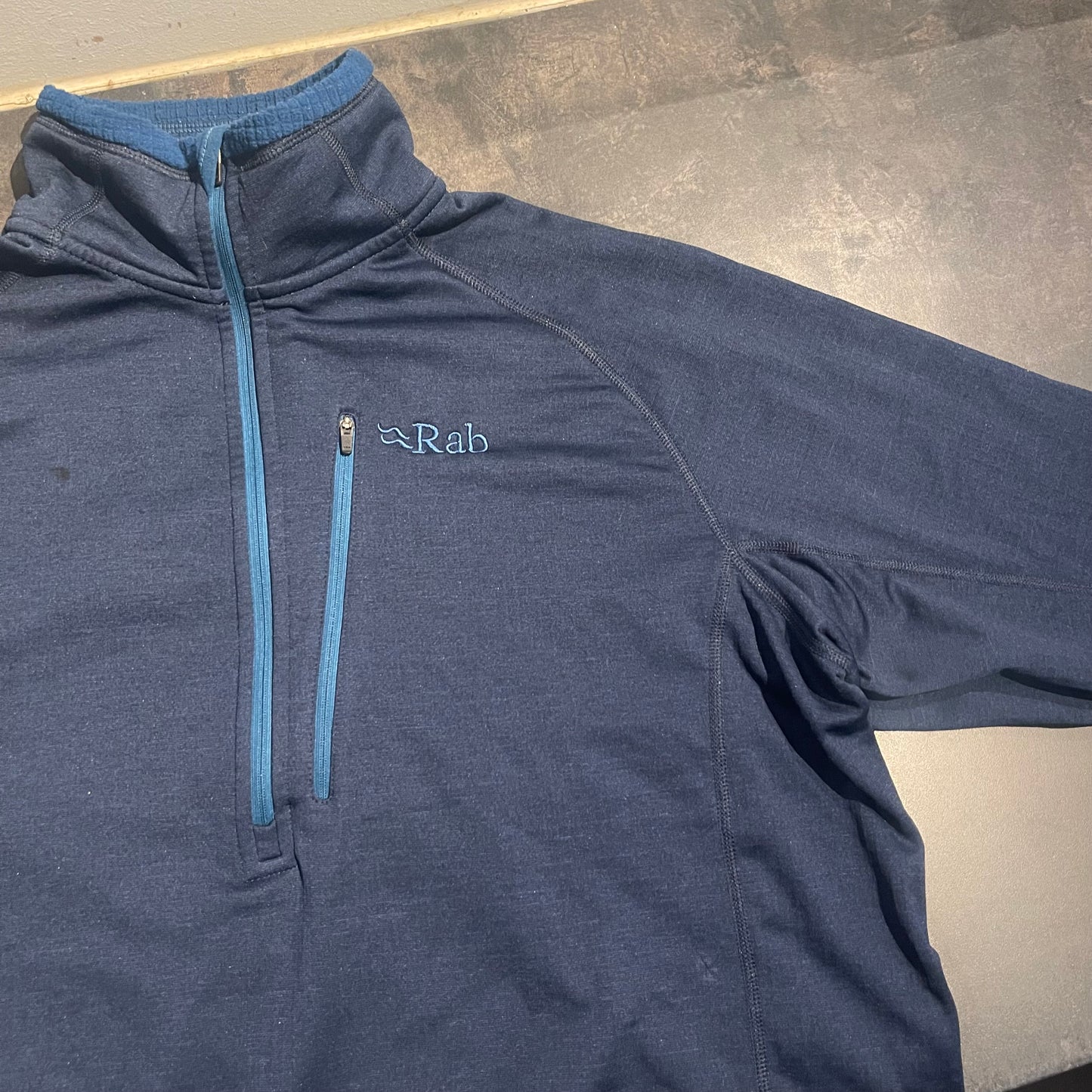 Fleece Pullover von Rab (XXL Herren) Zipper Sweatshirt dunkelblau