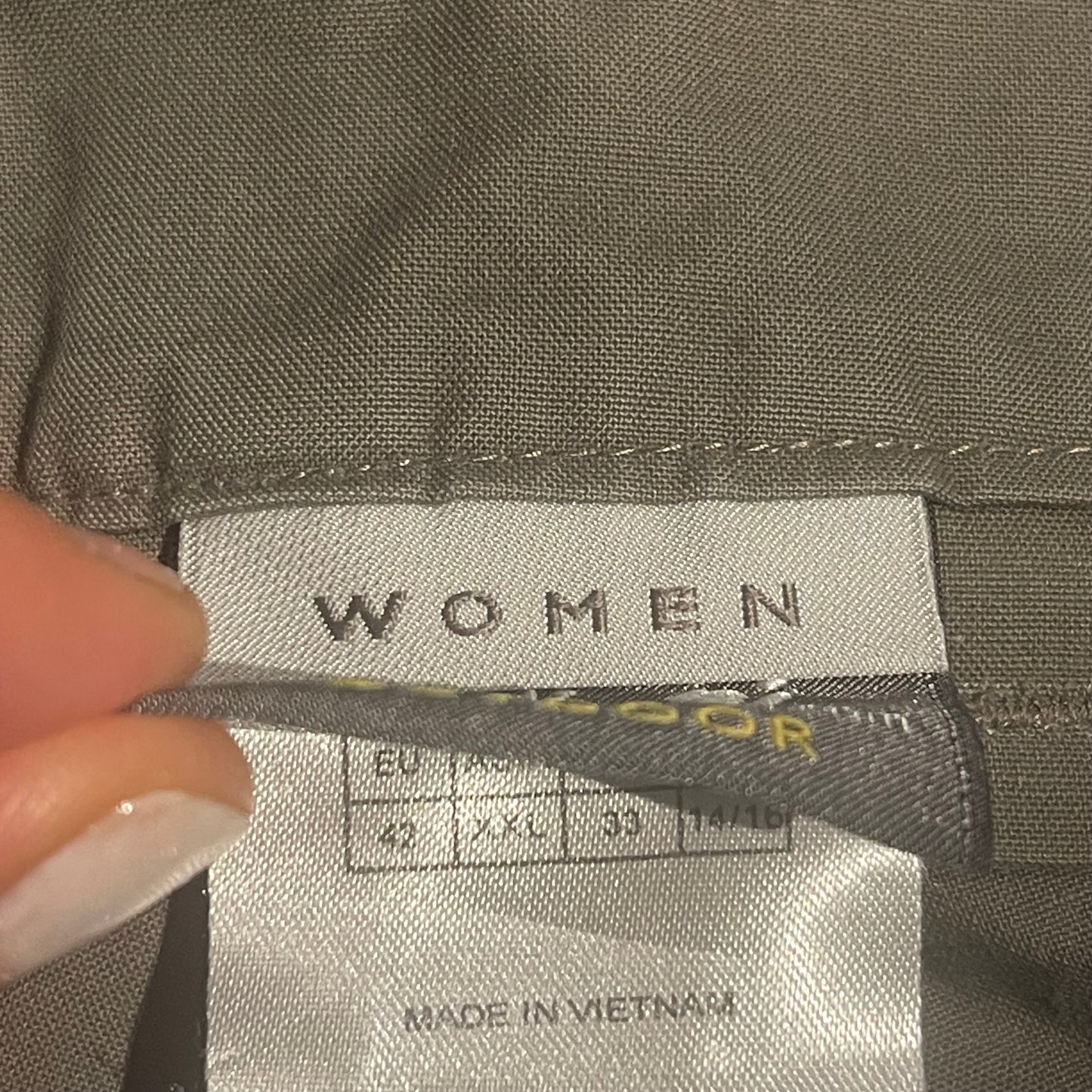 Outdoor Hose (L Damen) von Jack Wolfskin wasserabweisend mit Baumwolle khaki
