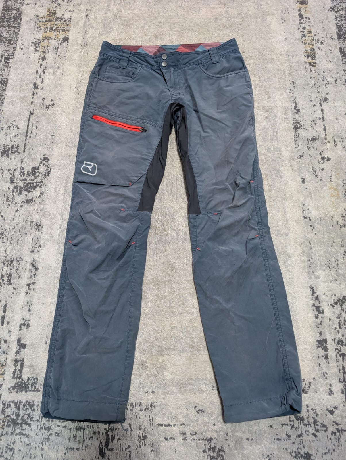 Trekking- Hose von Ortovox mit Merino (XS und L Damen) blau grau