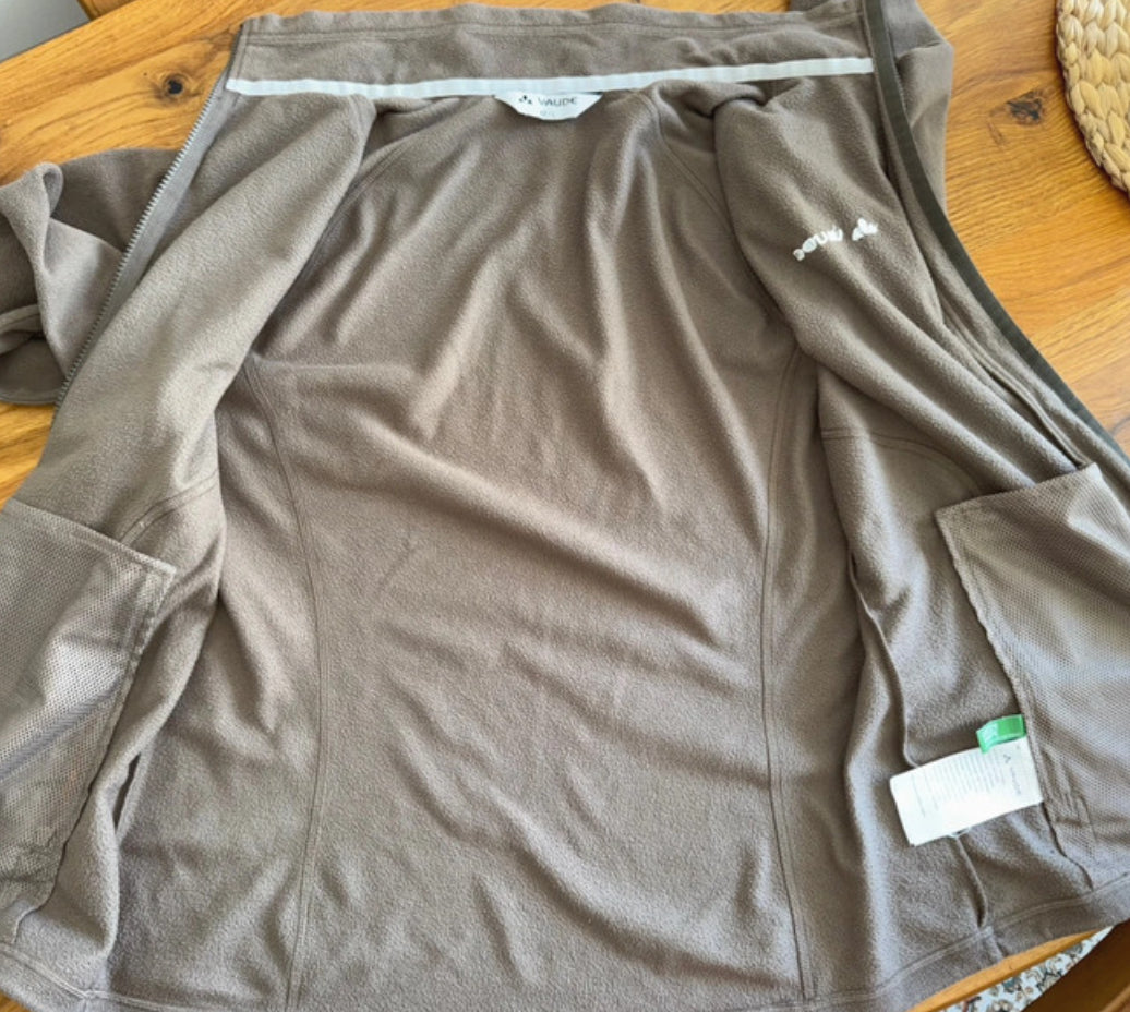 Vaude Zipper Jacke ( Damen XL /Herren M-L) Fleece braun