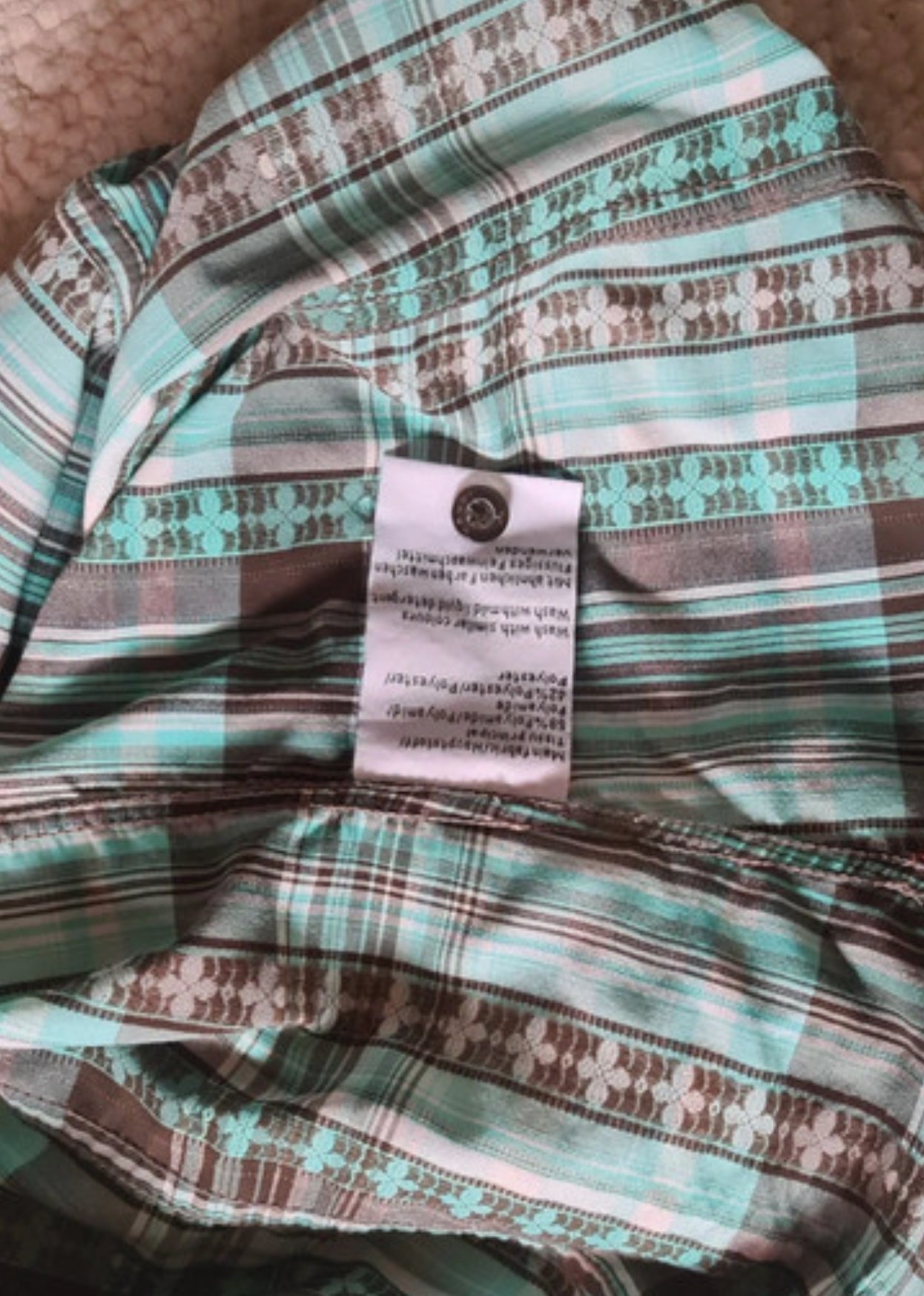 Wander Hemd von Vaude (S Damen) türkis-blau kariert