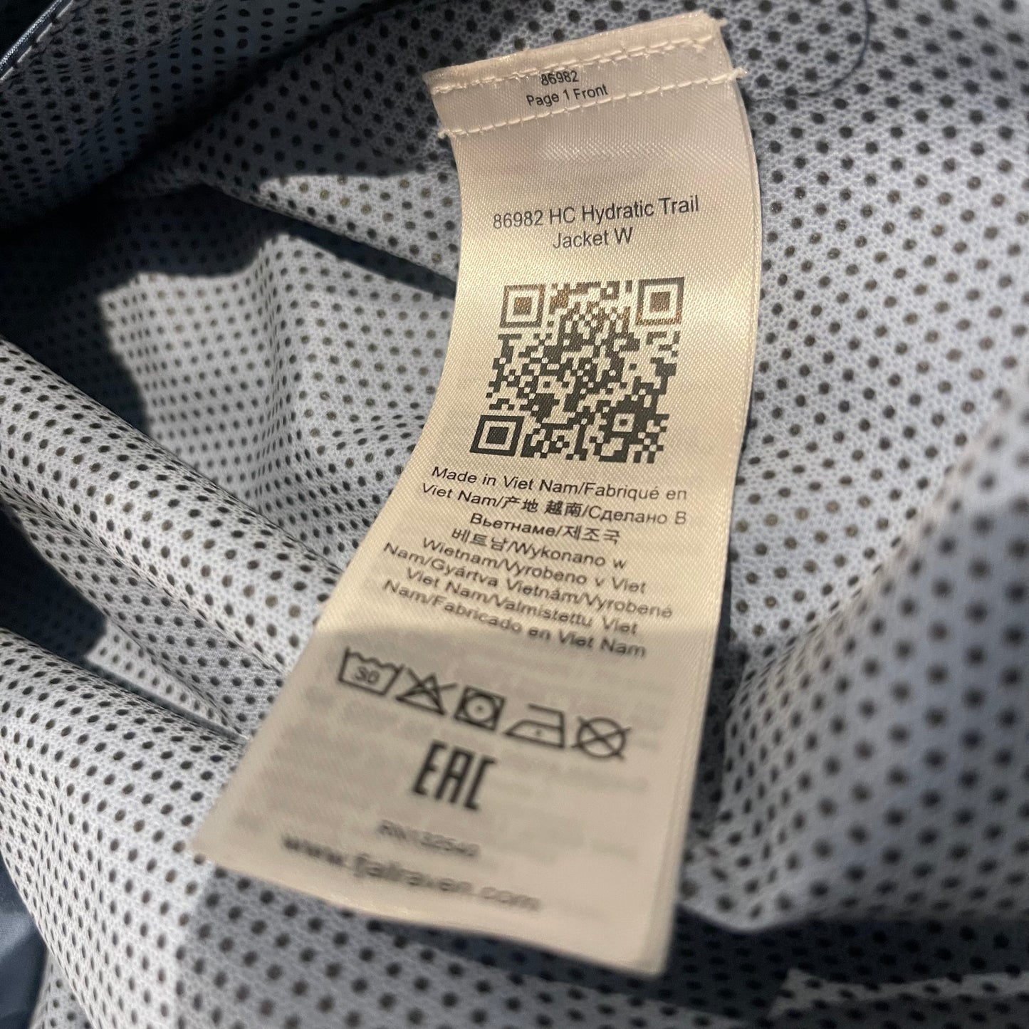 Fjällräven 2,5L Regen Jacke (L Damen) HYDRATIC JACKET stahlblau