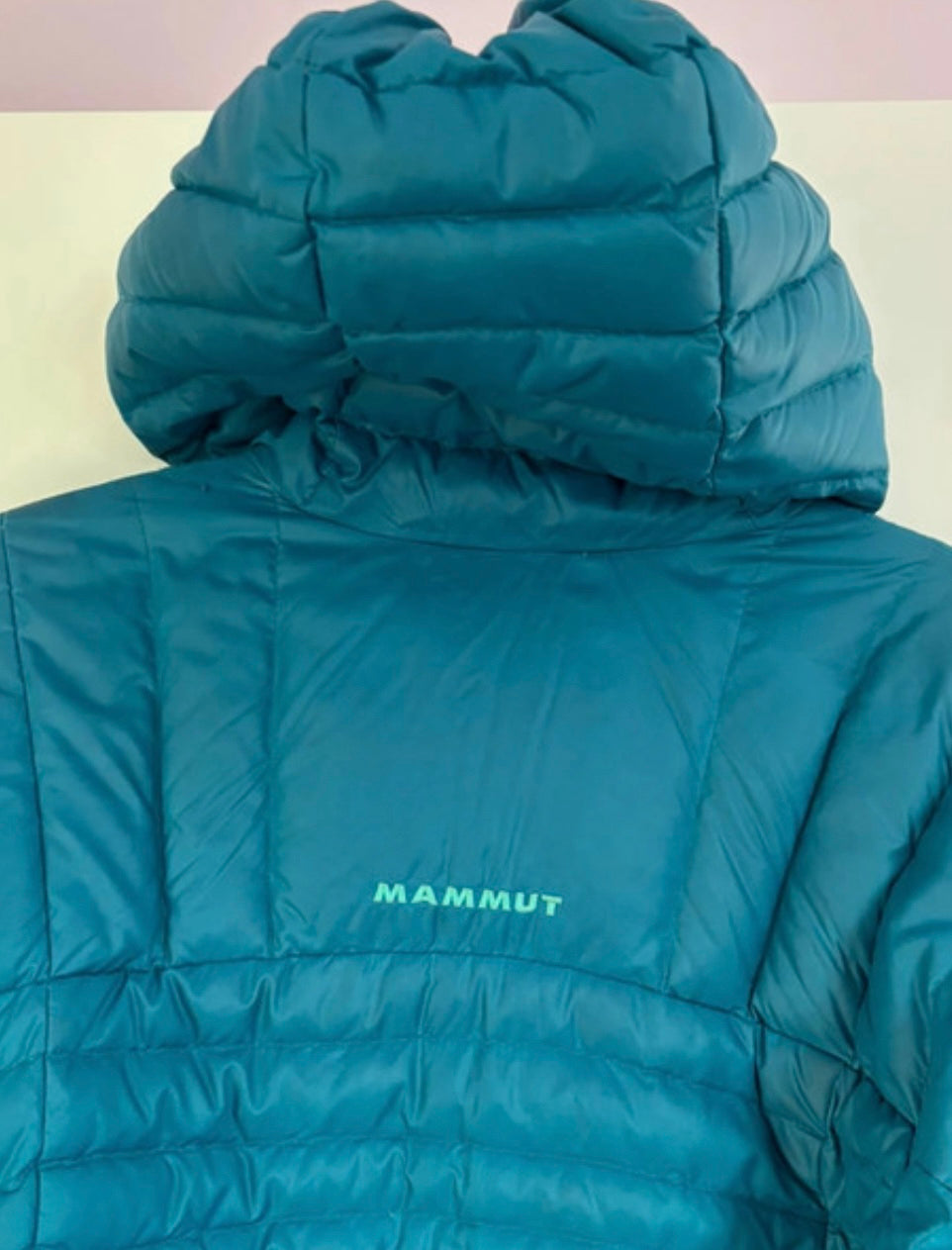 Lange Daunen Jacke von Mammut (S Damen) Parka petrolblau