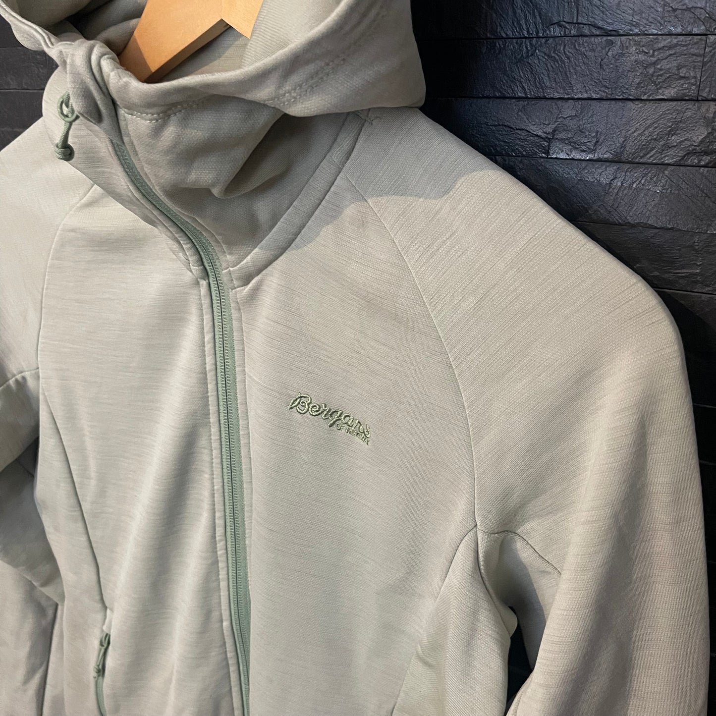 Merino Fleece Jacke Bergans of Norway (S Damen) Hoodie hellgrün