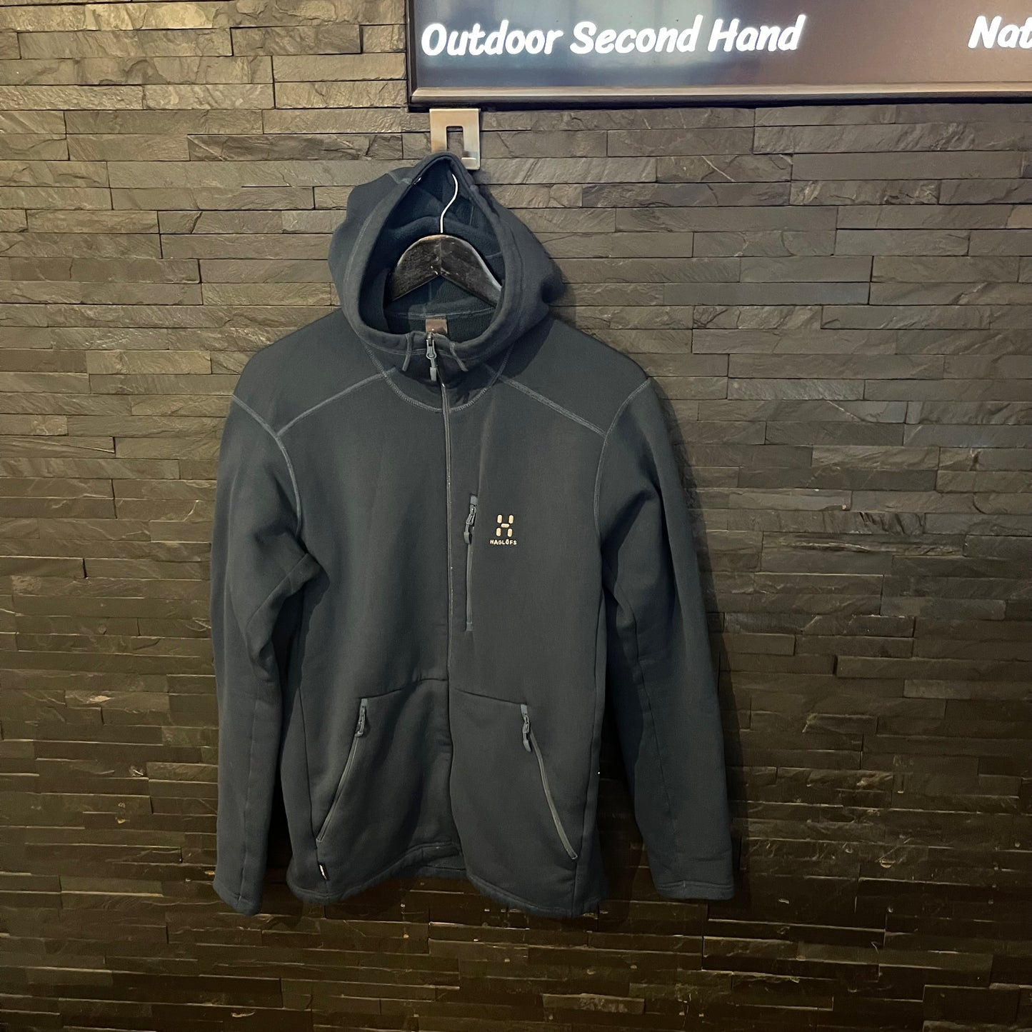 Fleece Jacke von Haglöfs (M Herren) Zipper Hoodie dunkelblau