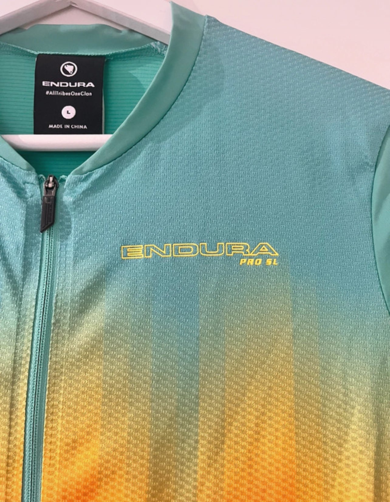 Radtrikot von Endura (M Herren) blau orange Print
