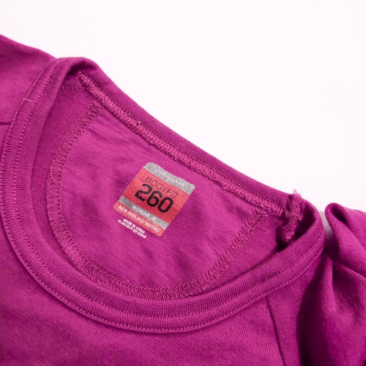 Longsleeve Icebreaker ( M Damen ) Merino 200 Baselayer Magenta pink
