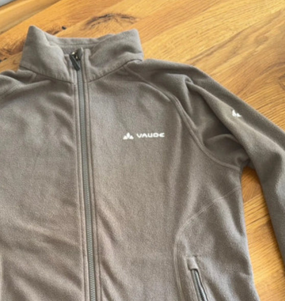 Vaude Zipper Jacke ( Damen XL /Herren M-L) Fleece braun