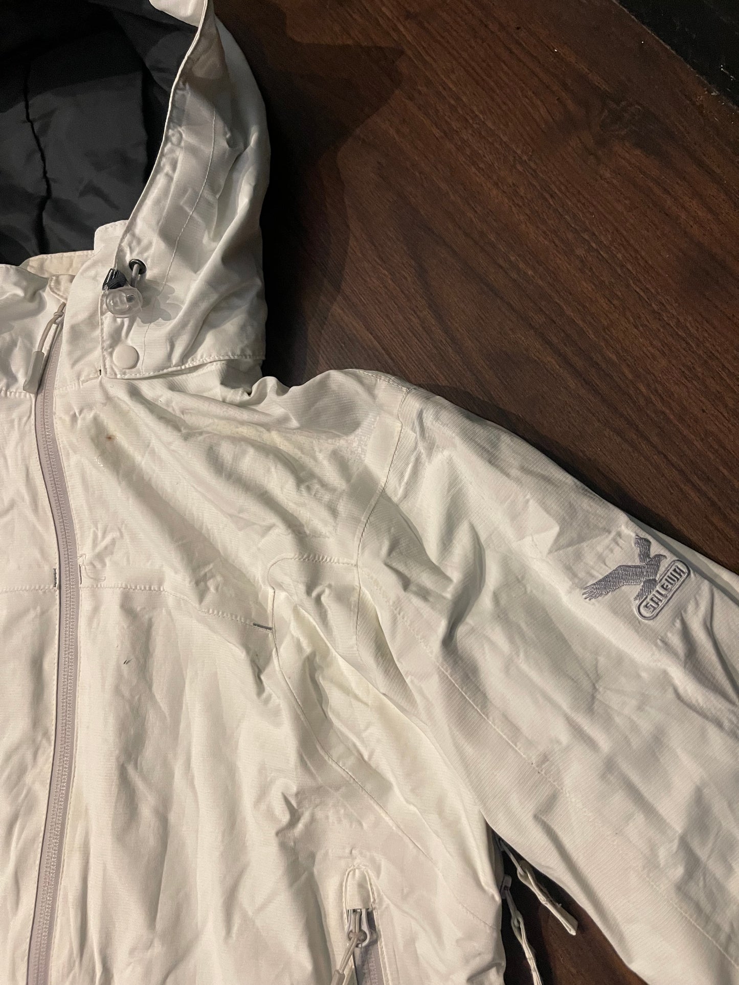 Regen Jacke von Salewa (M Damen) wasser-, winddicht weiß