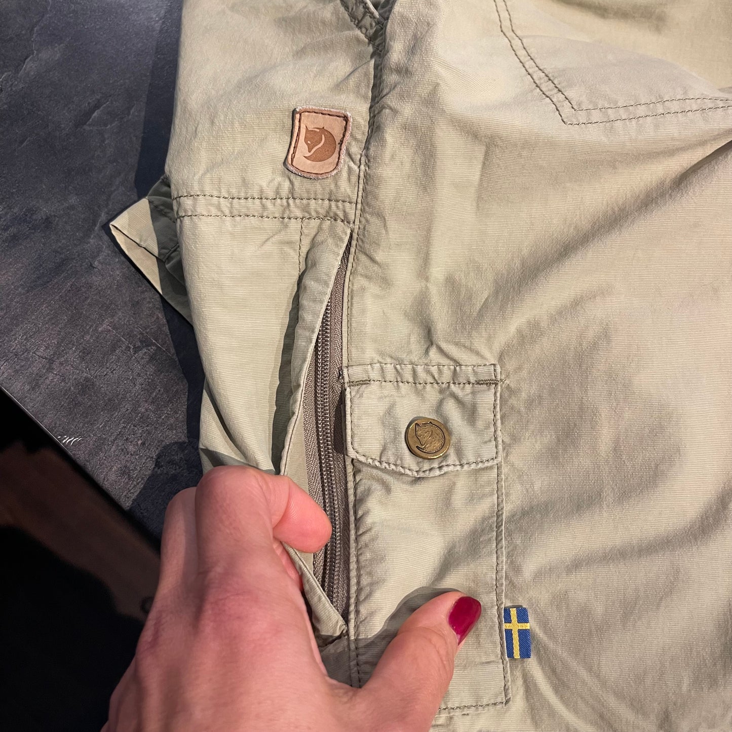 Kurze Trekking Hose von Fjällräven (XS Damen) Shorts beige