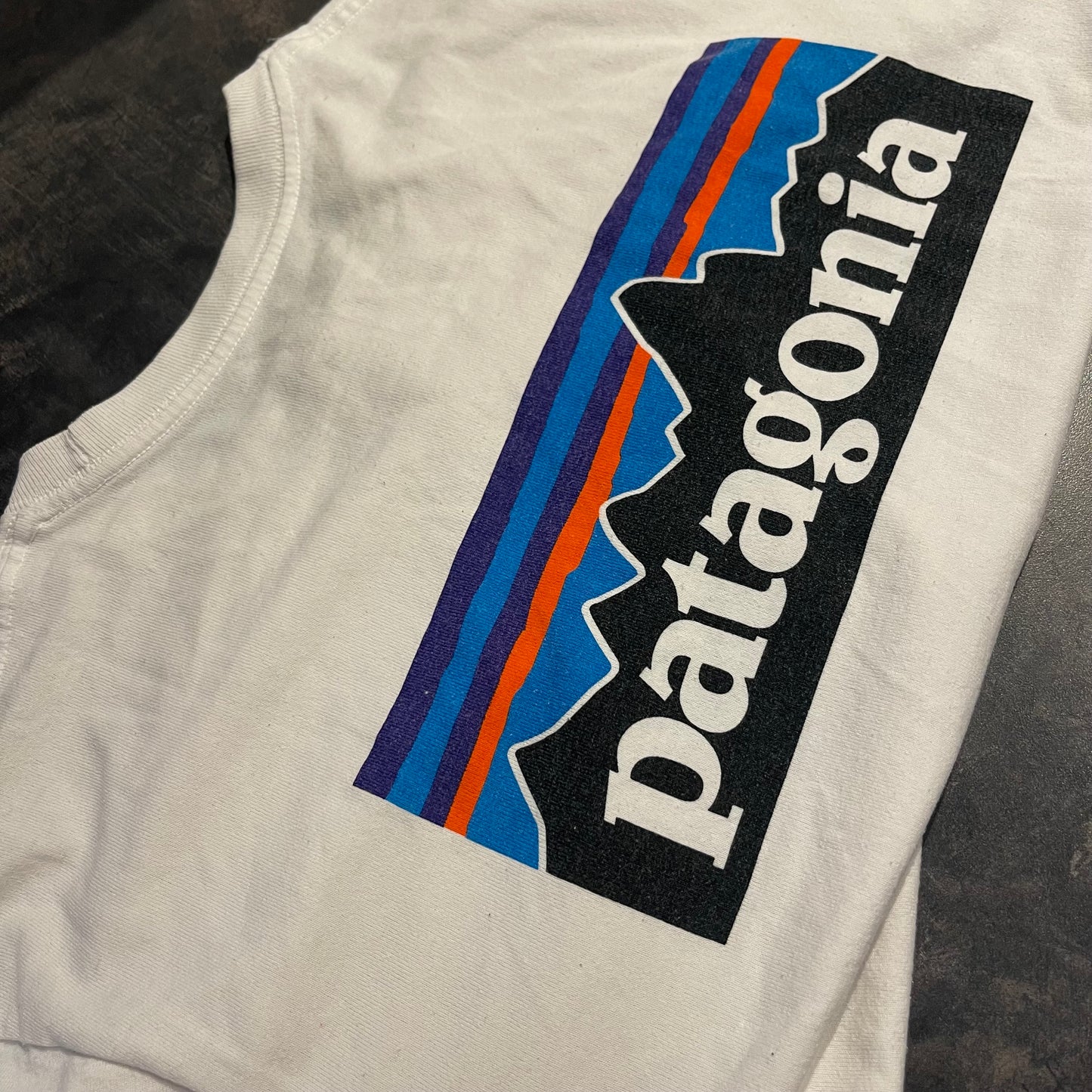 Patagonia T-Shirt (XXL Herren) Organic Cotton weiß mit Backprint