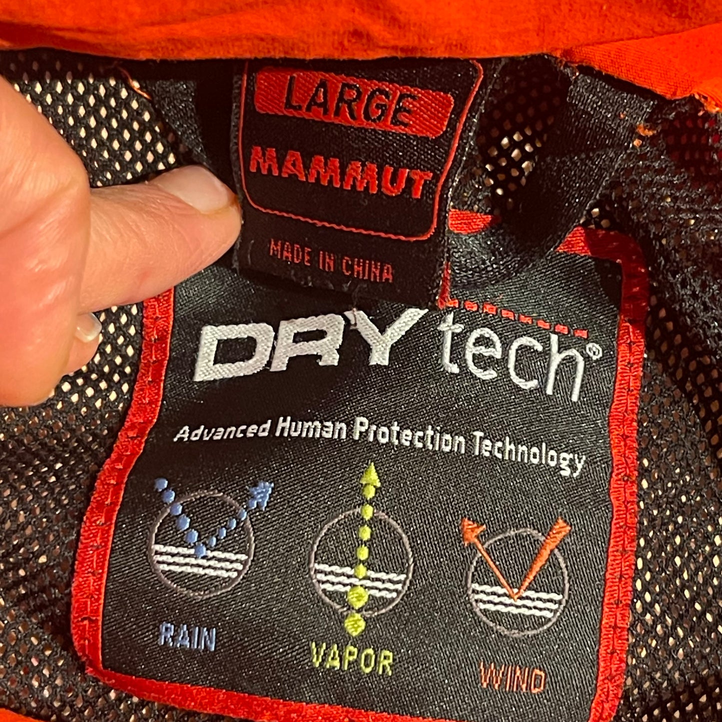 Regen Jacke von Mammut (L Herren) Hardshell 3-lagig rot