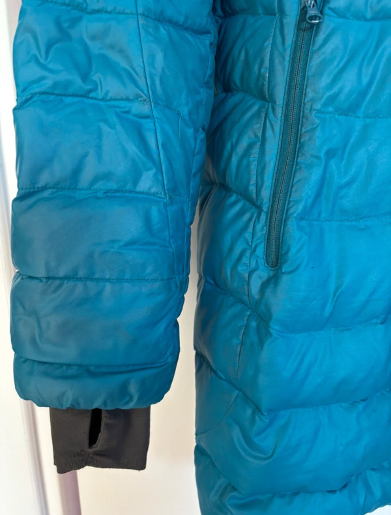 Lange Daunen Jacke von Mammut (S Damen) Parka petrolblau