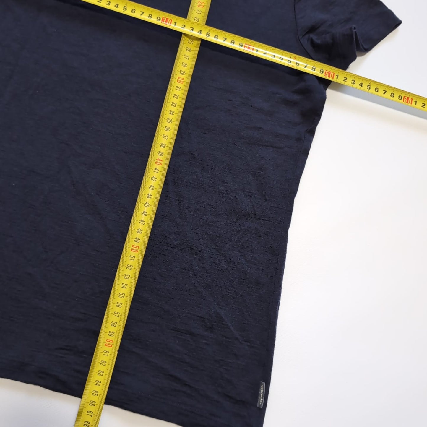 Merino T-Shirt von Icebreaker ( XL Damen ) dunkelblau Brust Print