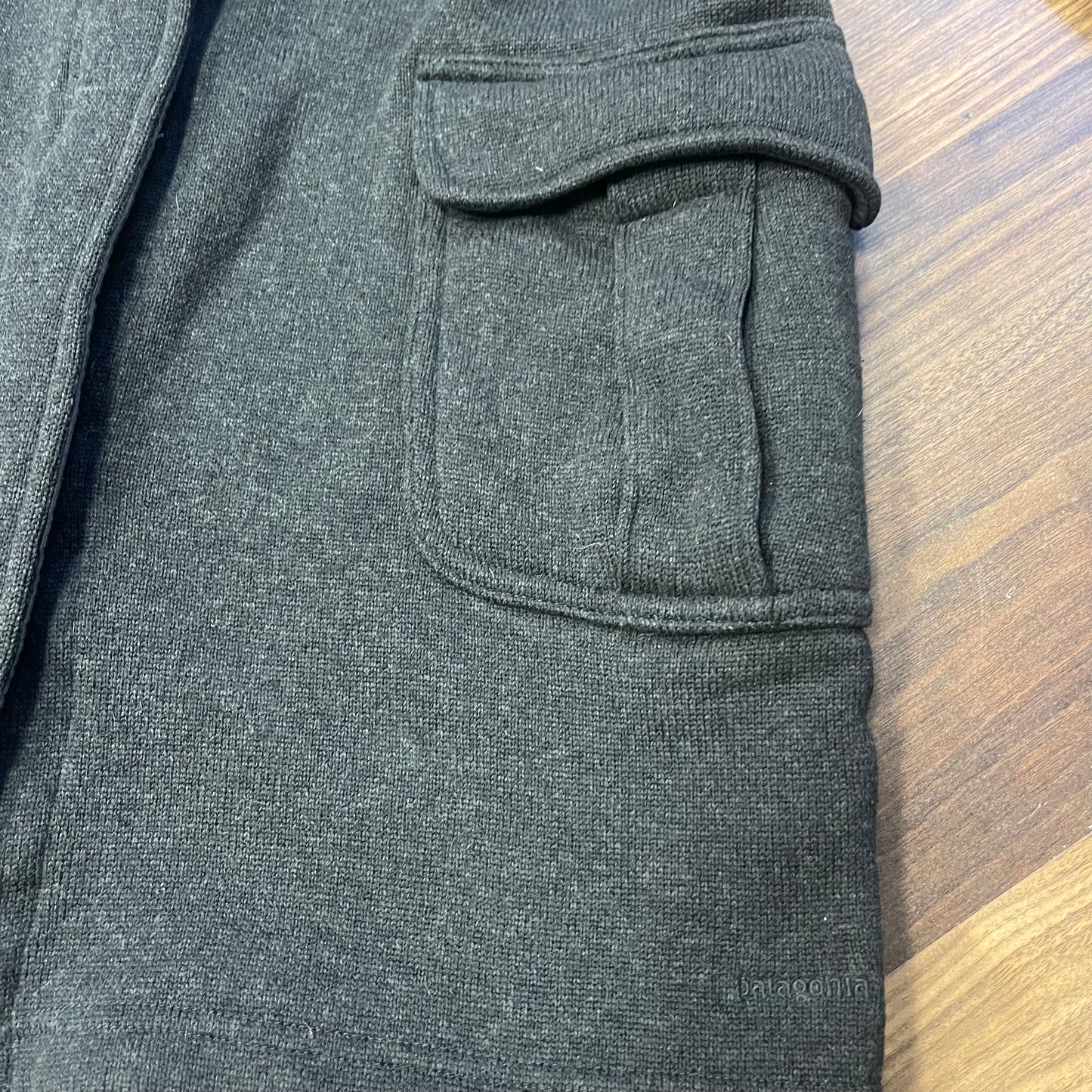 Kurzer Mantel Patagonia (XS / S Damen) Parka mit Strickoptik schwarz