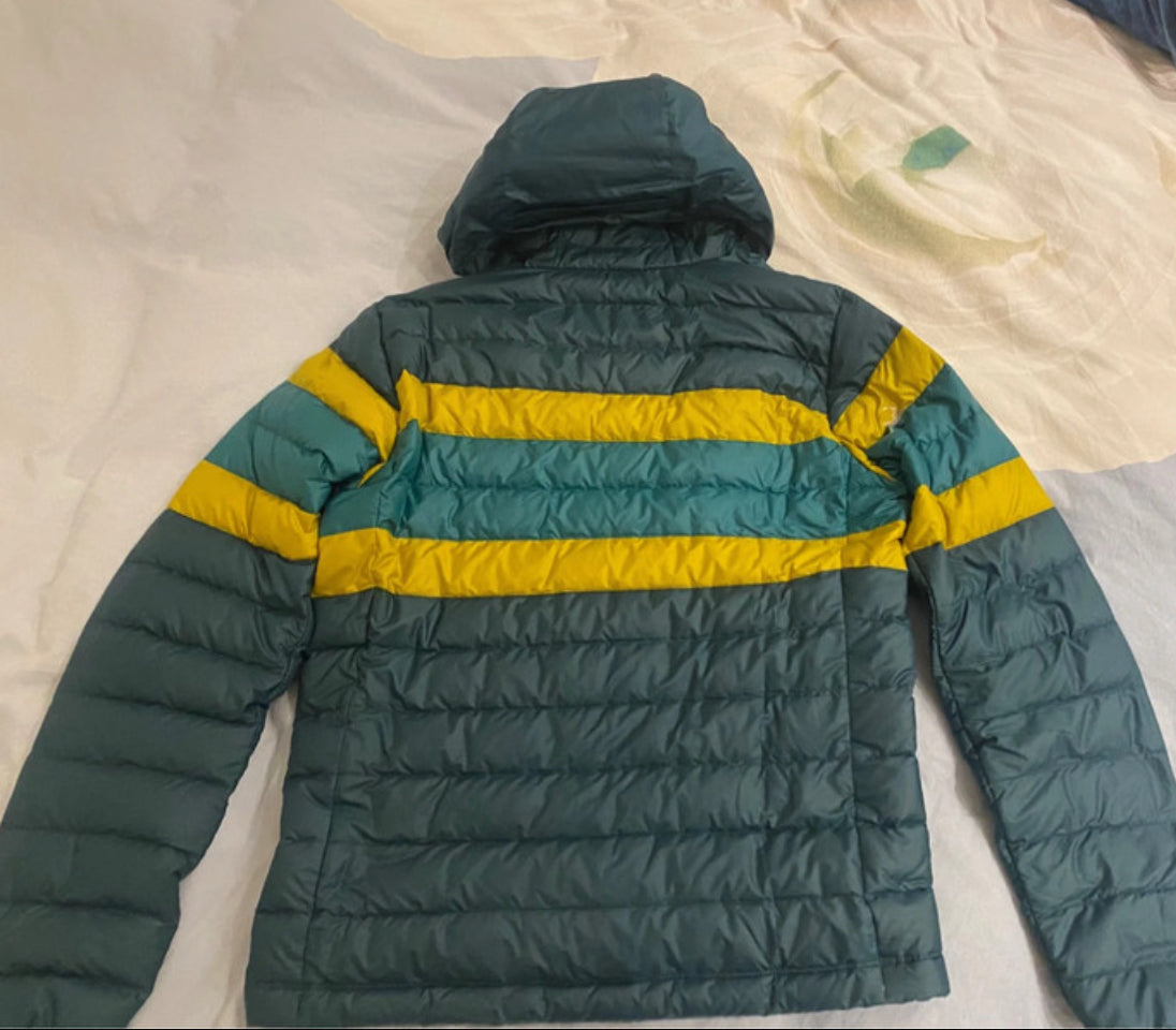 Patagonia Daunen Jacke (Herren S) türkis mit Kapuze
