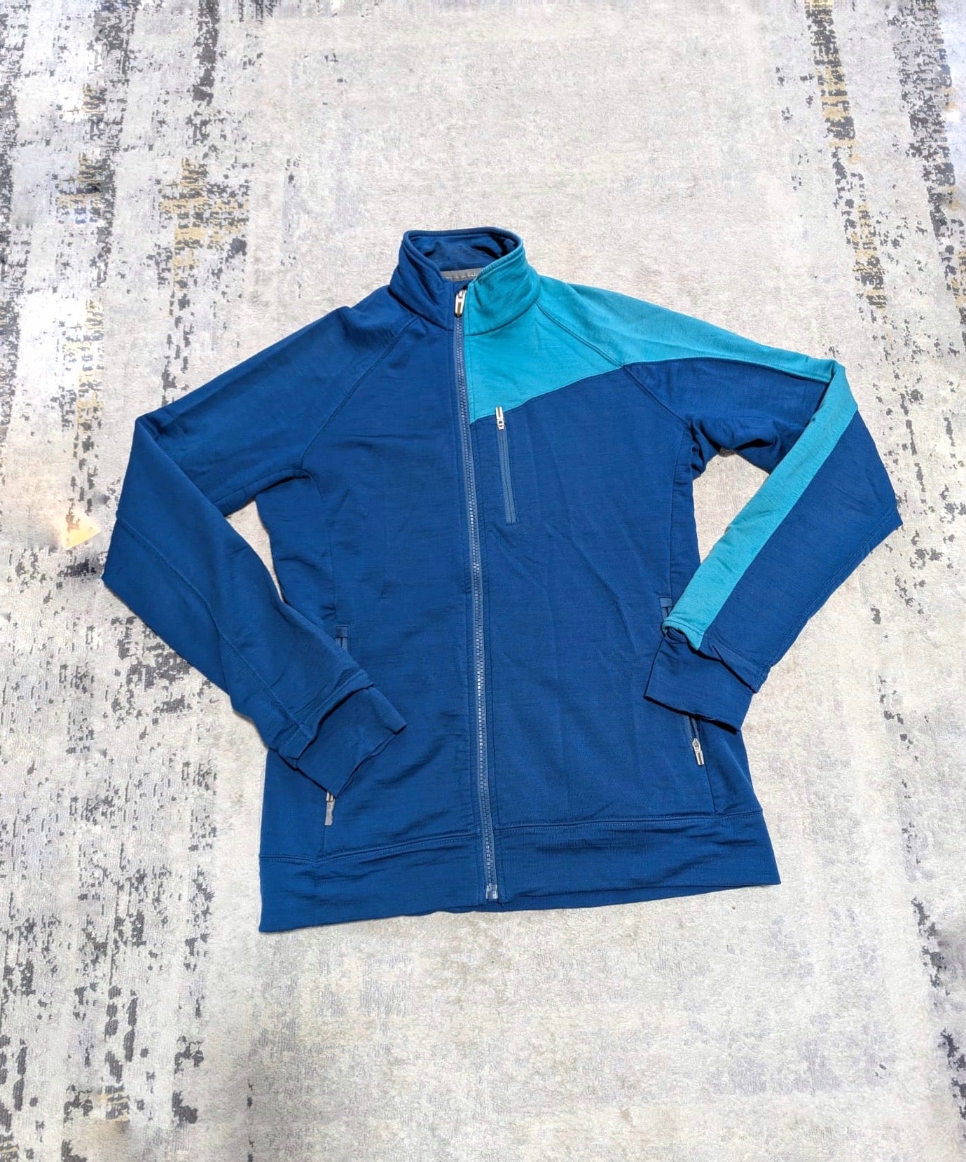 Zip Jacke von Icebreaker 100% Merino 320 (Damen M) blau