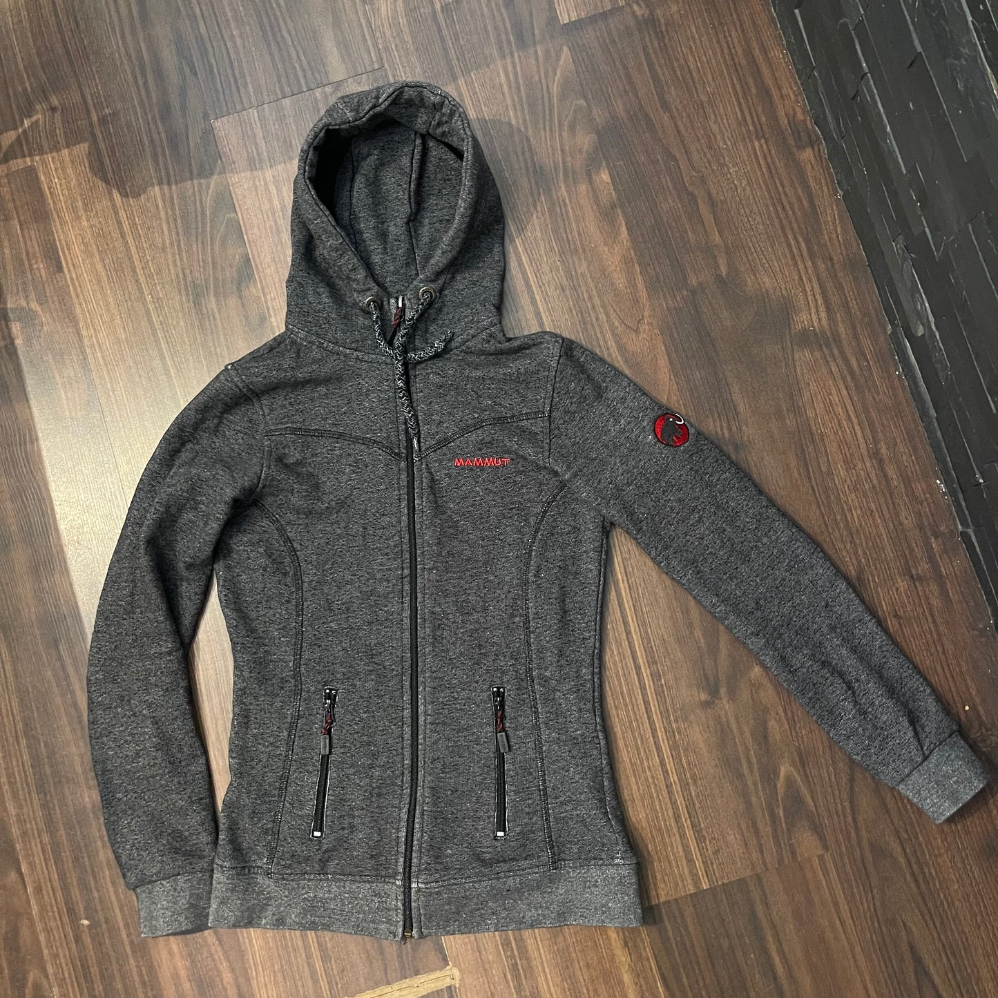 Baumwolle Fleecejacke von Mammut (S Damen) Hoodie grau