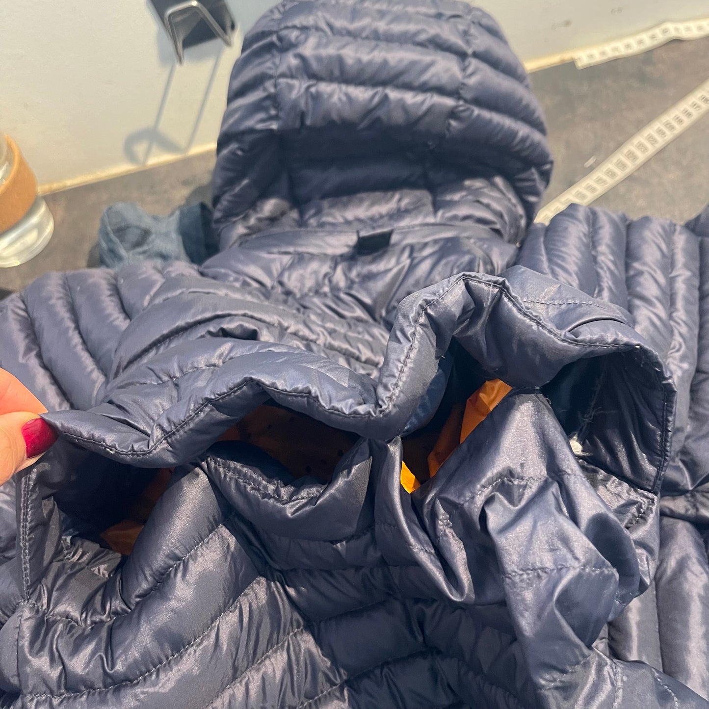 Lange Daunen Jacke von Mammut Eiger (L Damen) Parka dunkelblau