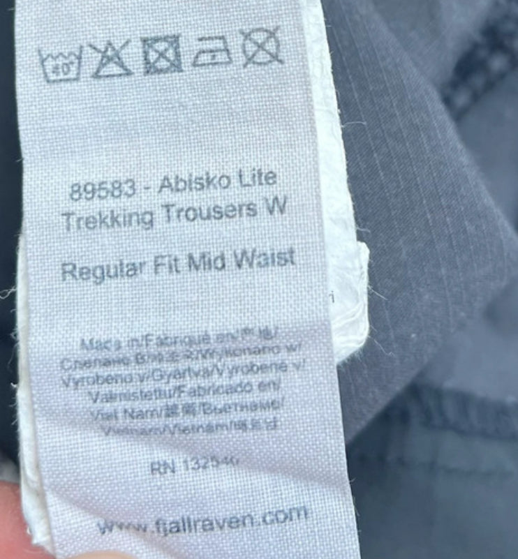 Trekking Hose Fjällräven (S Damen) wasserabweisend schwarz grau