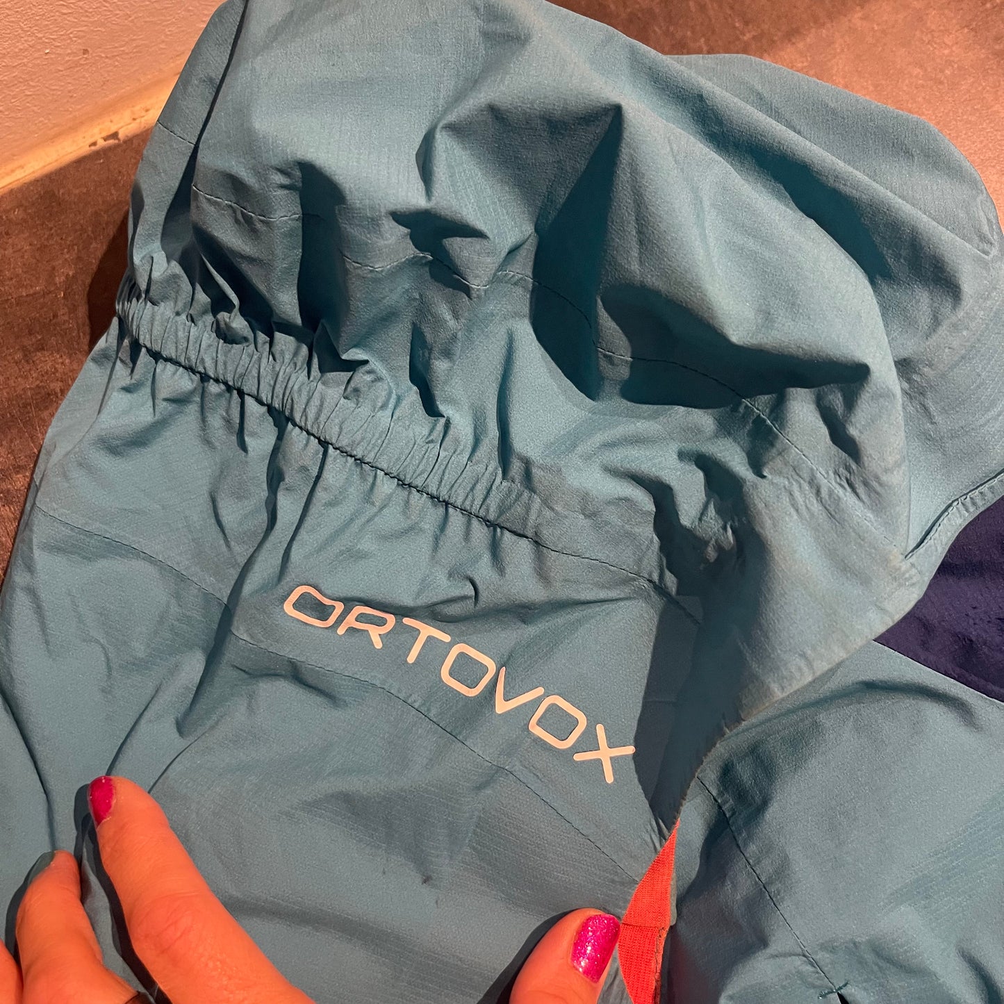 Ultraleichte Regen Jacke Ortovox Merino (M Damen) Hardshell blau