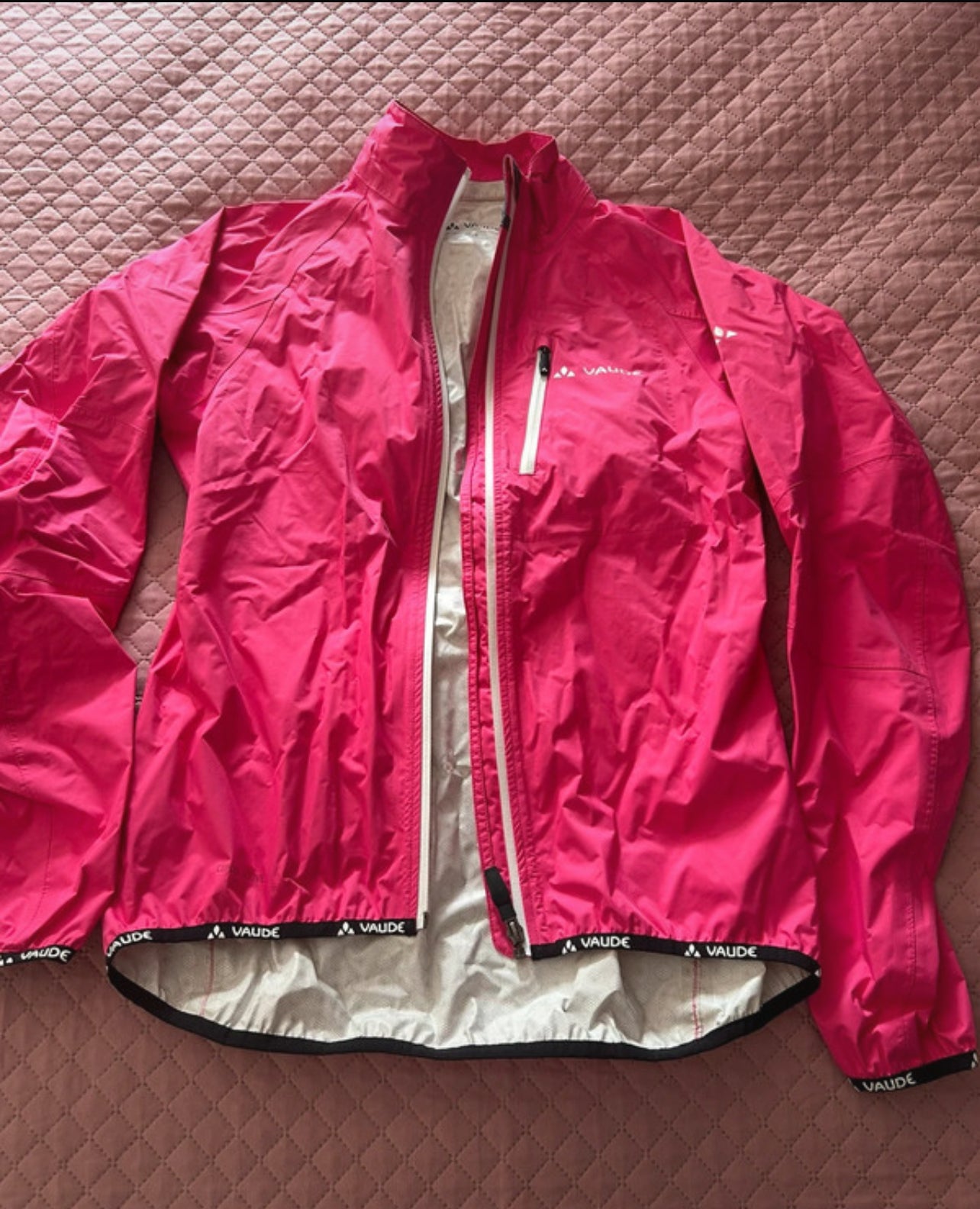 Rad Regen Jacke von Vaude (M Damen) Hardshell pink