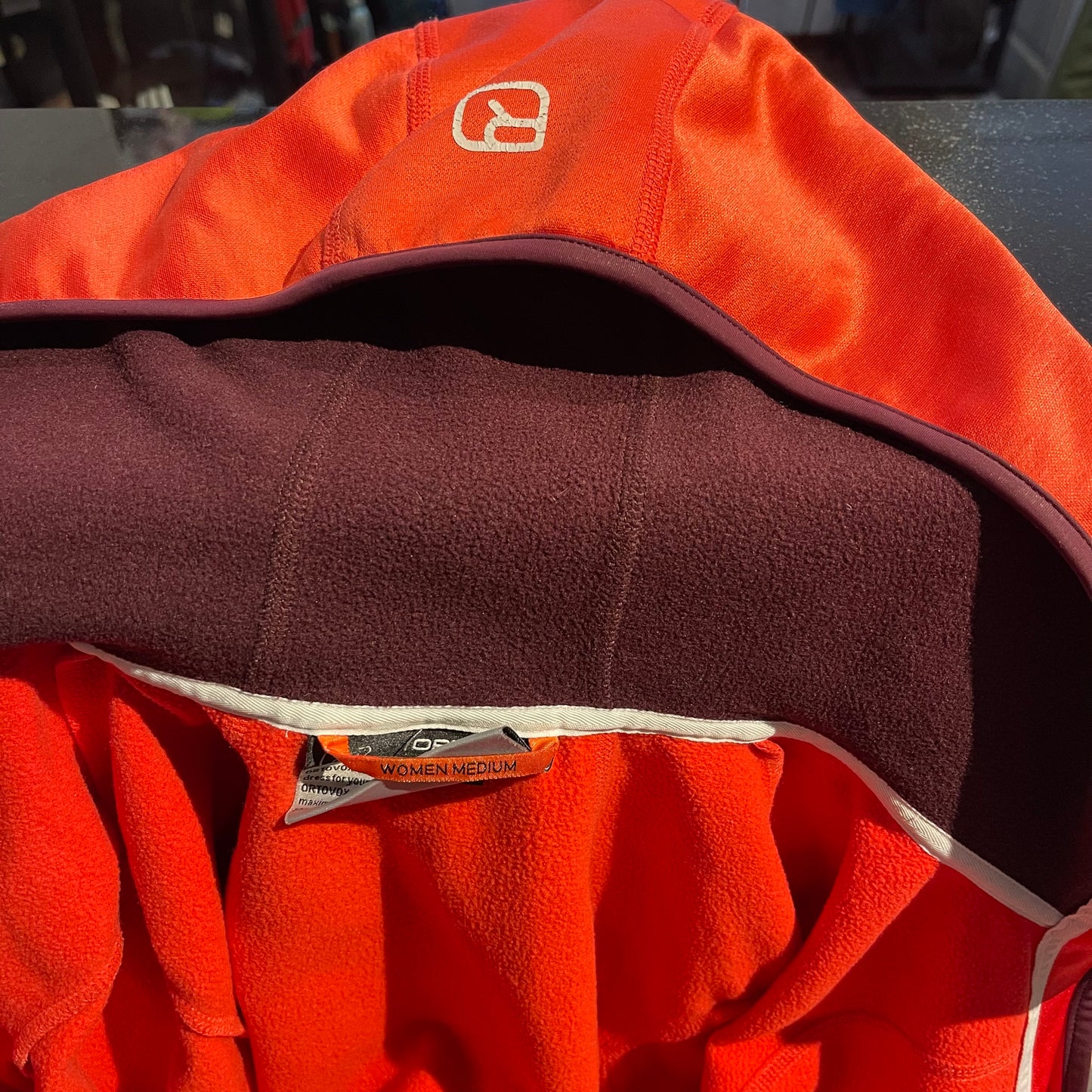 Ortovox Fleece Jacke Merino inside (M Damen) Hoodie korallenrot