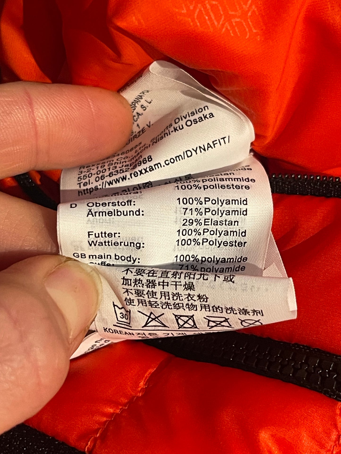 Isolation Jacke von Dynafit (M Herren) Kunstdaunen wasserabweisend orange