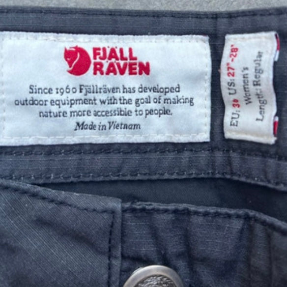 Trekking Hose Fjällräven (S Damen) wasserabweisend schwarz grau