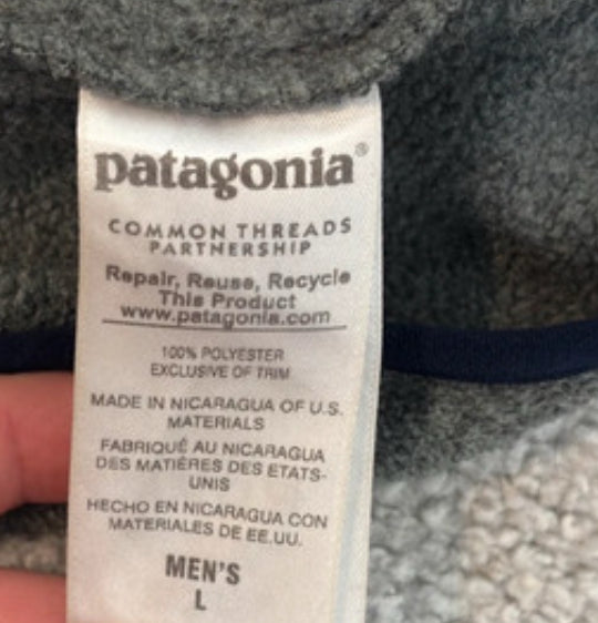 Patagonia Fleece Pullover (L Herren) Synchilla grau
