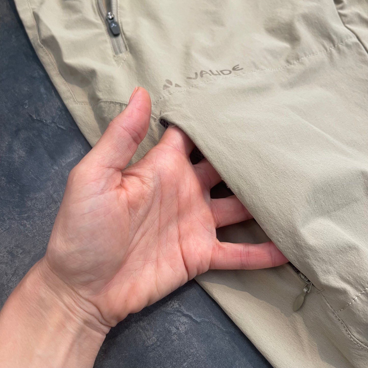 Rad / Wander Hose von Vaude (M Damen ) elastisch beige