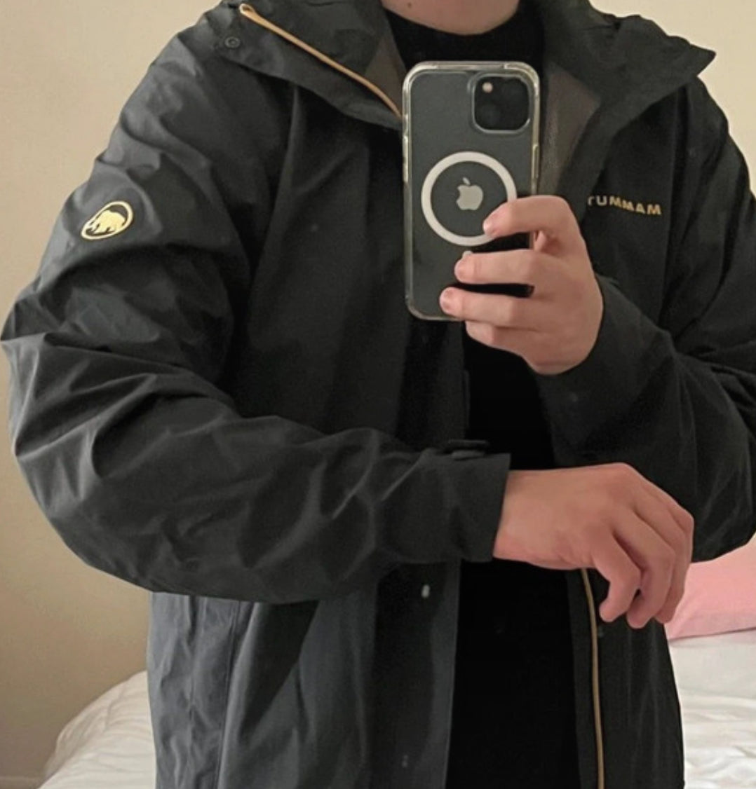 Regen Jacke von Mammut (L Herren) Anthrazit mit Membran