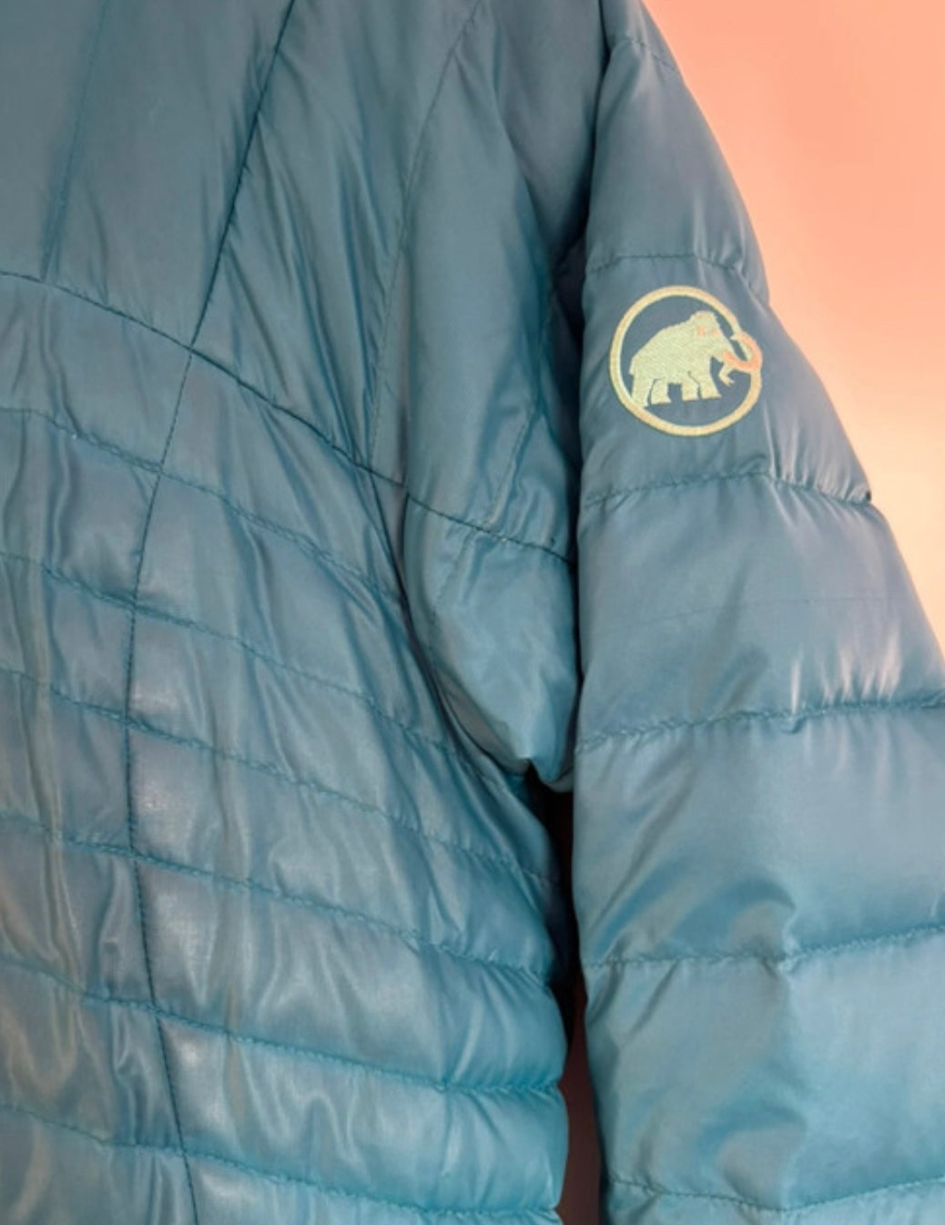 Lange Daunen Jacke von Mammut (S Damen) Parka petrolblau