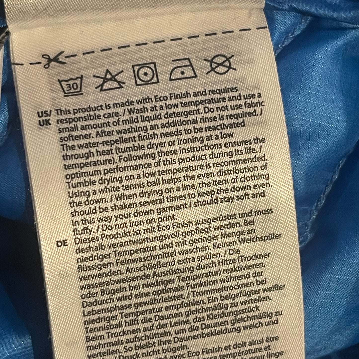 Daunen Jacke von Vaude (XL /52 Damen) wasserabweisend blau