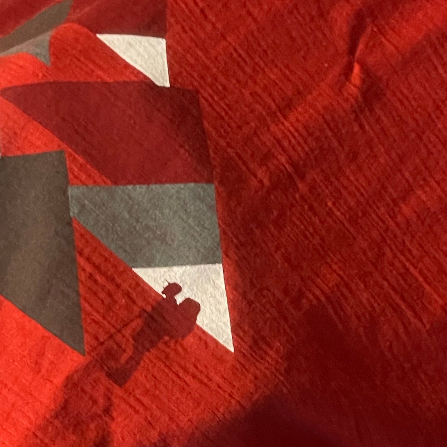 Merino T-Shirt von Icebreaker (M Herren) rot mit Print Bergwandern