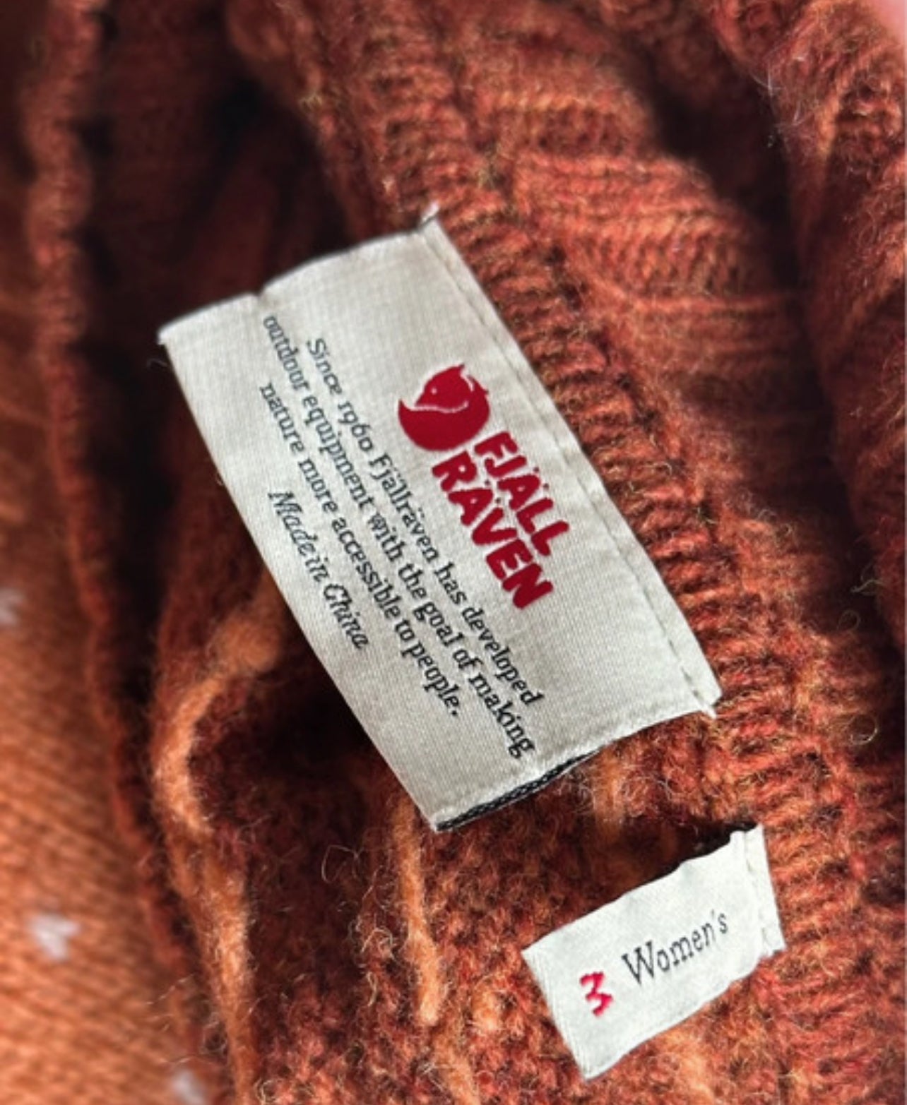 Rollkragen Pullover von Fjällräven Övik ( Damen M ) 100% Wolle orange