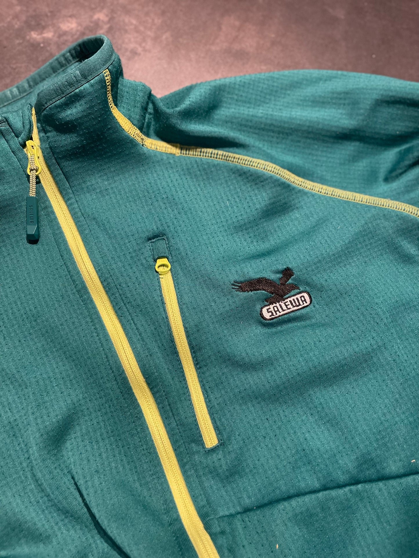 Fleece Jacke von Salewa (L Herren) Zipper Sweatshirt grün